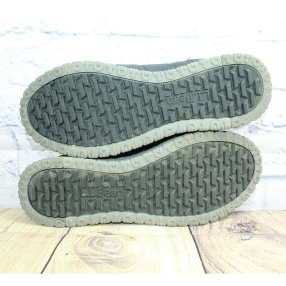 LL Bean Ultralight Black Nylon Insulated Waterproof Quilted Ankle Shoes Size 9 M - Picture 10 of 10